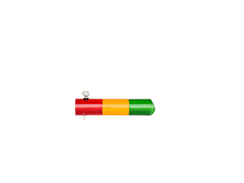 Acrylic Water Pipe Rasta GB Smokey-2 - 2.5"x12"
